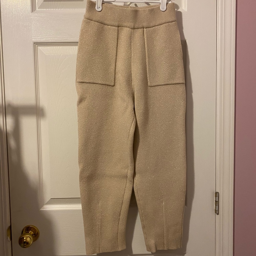Bling bling knit cropped pant